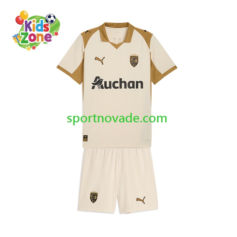 RC Lens Dritt Trikot Kinder Kurzarm 2025-2026