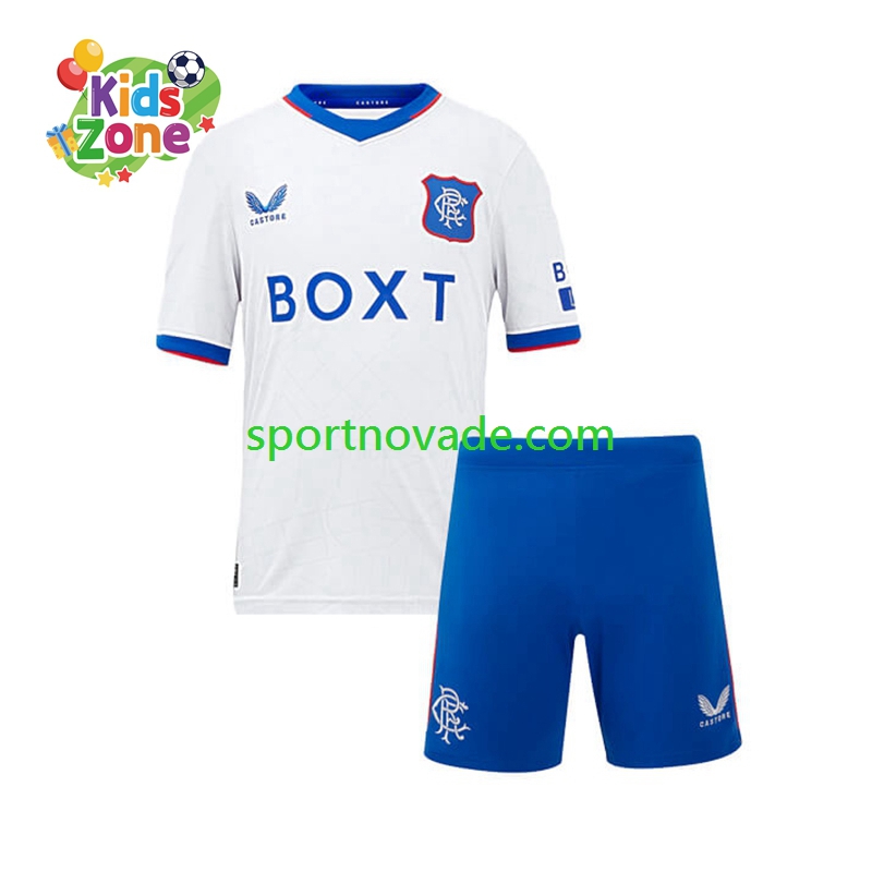 Rangers Auswärts Trikot Kinder Kurzarm 2024-2025