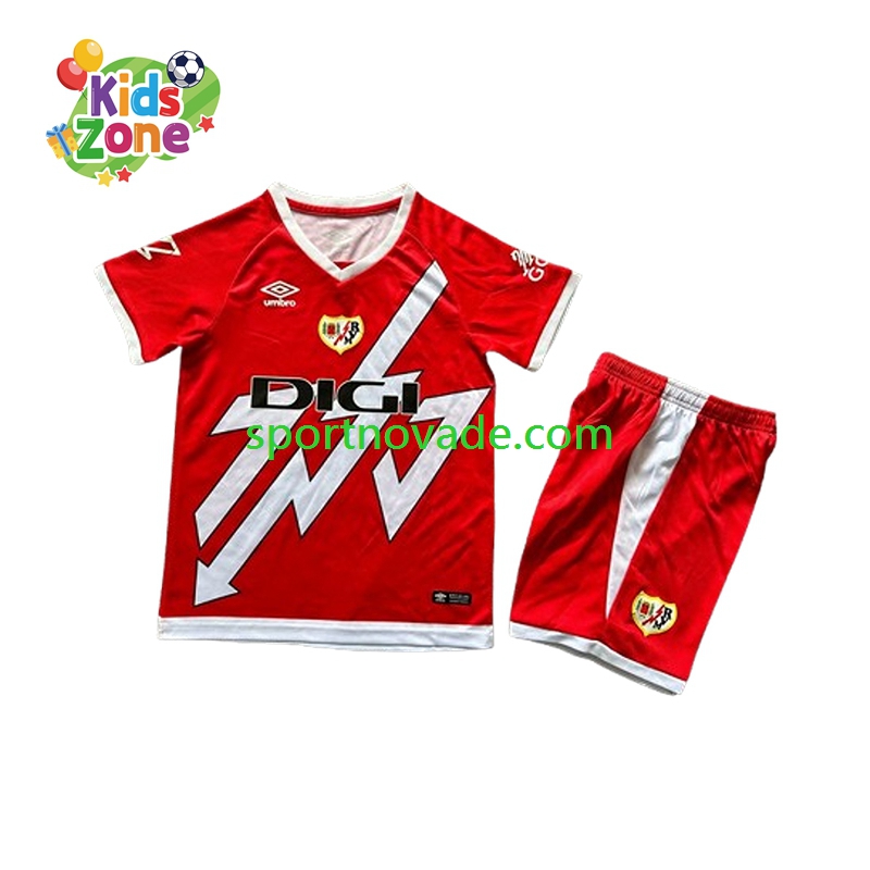 Rayo Vallecano Heim Trikot Kinder Kurzarm 2024-2025