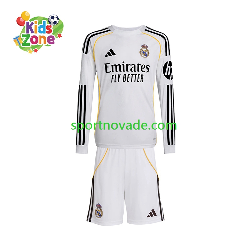 Real Madrid Heim Trikot Kinder Langarm 2025-2026