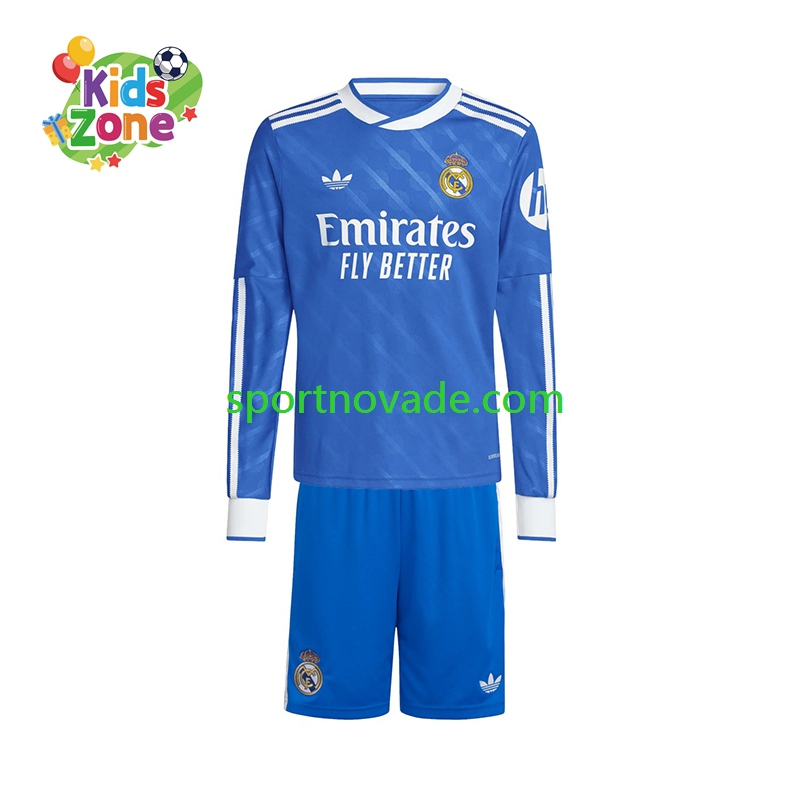 Real Madrid Dritt Trikot Kinder Langarm 2025-2026