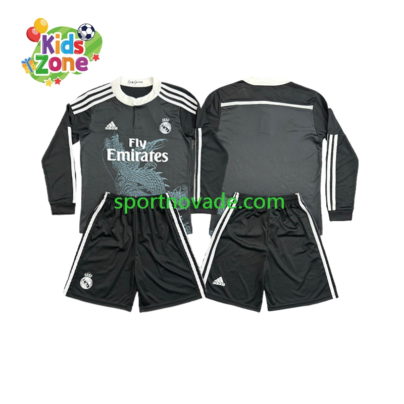 Real Madrid Retro Dritt Trikot Kinder Langarm 2014