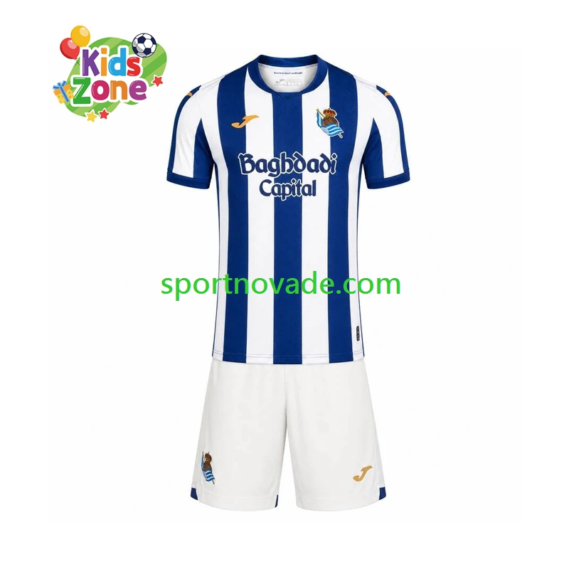 Real Sociedad Heim Trikot Kinder Kurzarm 2026-2027