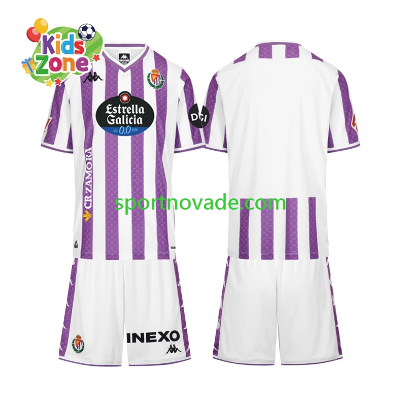 Real Valladolid Heim Trikot Kinder Kurzarm 2025-2026