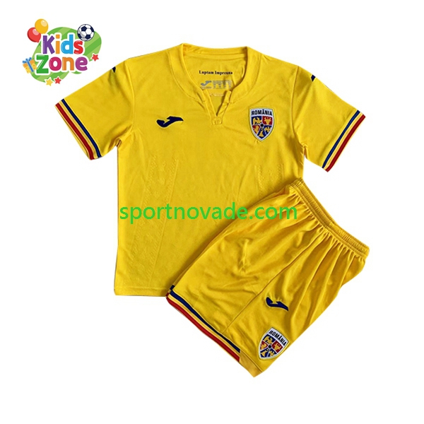 Rumänien Heim Trikot Kinder Kurzarm 2023