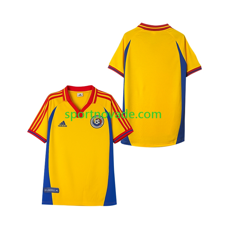 Rumänien Retro Heim Trikot Herren Kurzarm 2000