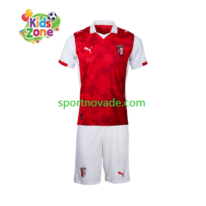 SC Braga Heim Trikot Kinder Kurzarm 2025-2026