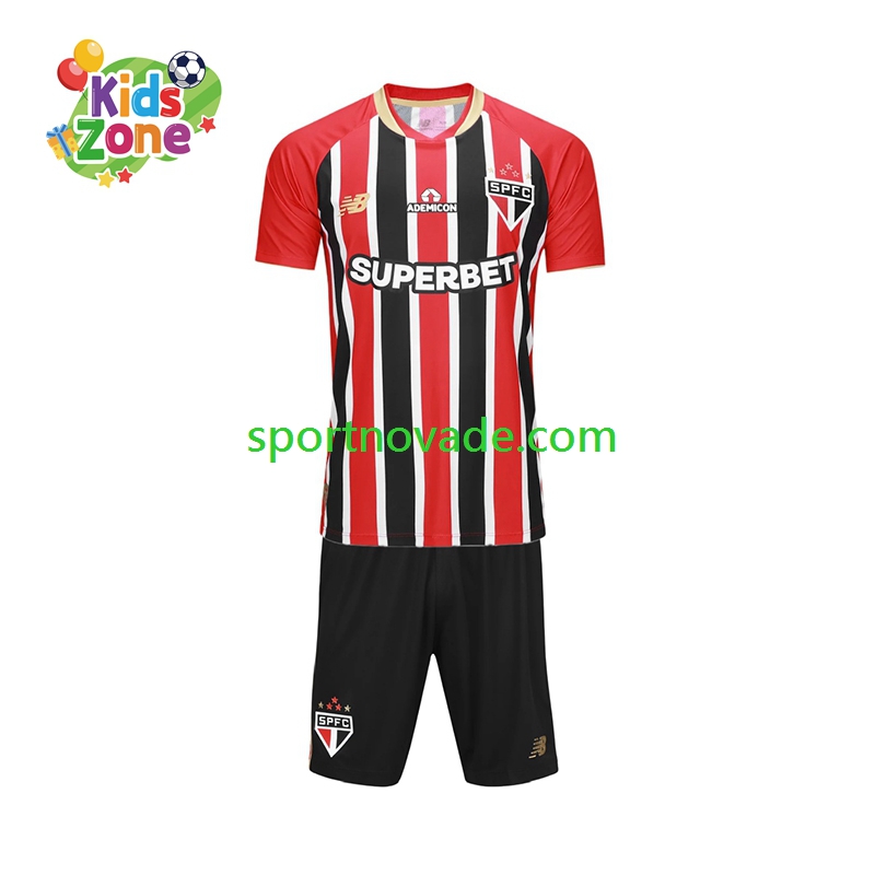 Sao Paulo Auswärts Trikot Kinder Kurzarm 2025-2026
