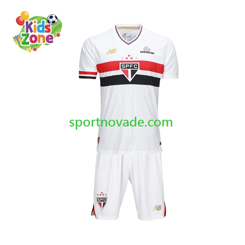 Sao Paulo Heim Trikot Kinder Kurzarm 2025-2026