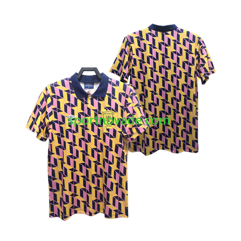 Schottland Retro Dritt Trikot Herren Kurzarm 1988 1989