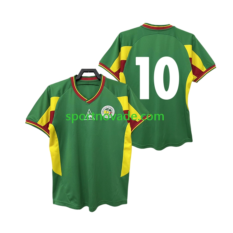Senegal 10 Retro Auswärts Trikot Herren Kurzarm 2002