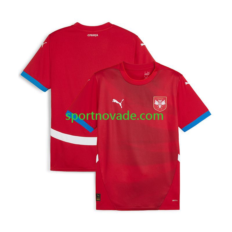 Serbien Heim Trikot Herren Kurzarm Euro 2024