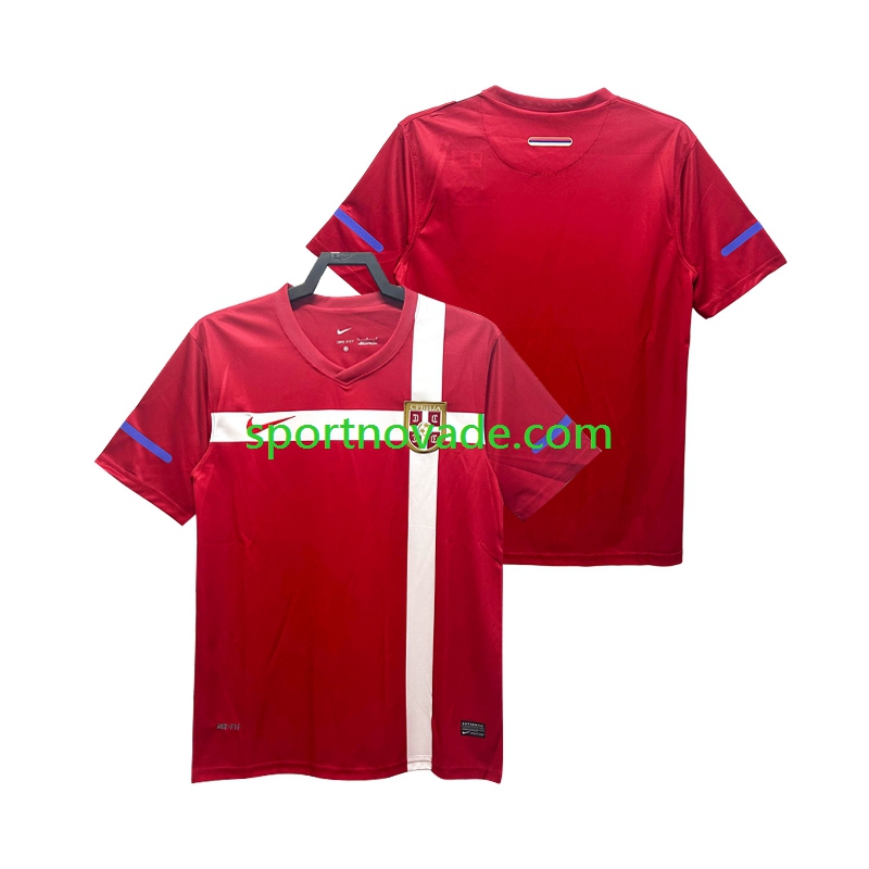 Serbien Retro Heim Trikot Herren Kurzarm 2010