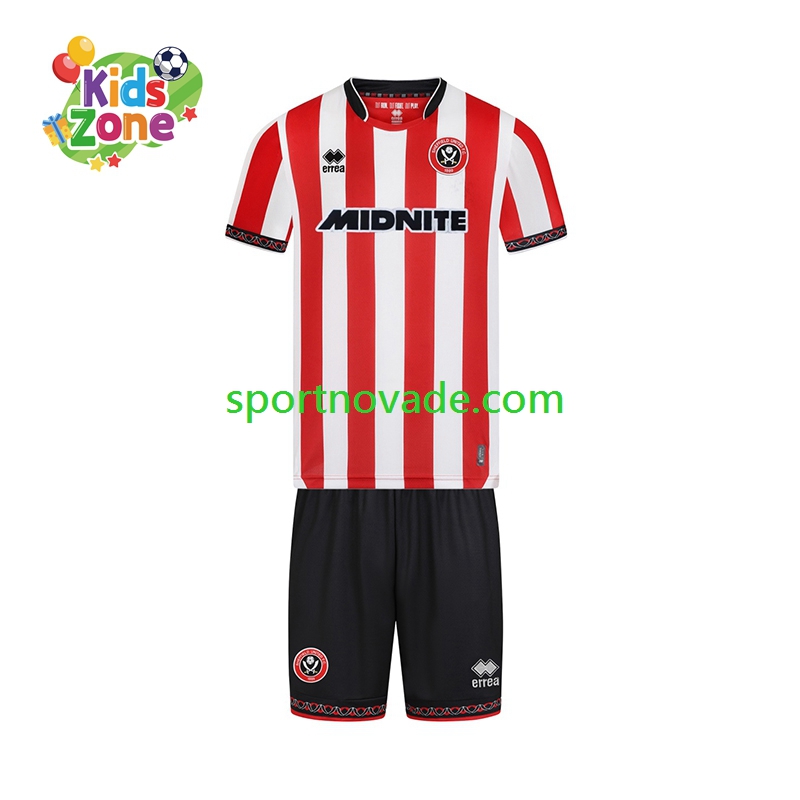 Sheffield United Heim Trikot Kinder Kurzarm 2025-2026