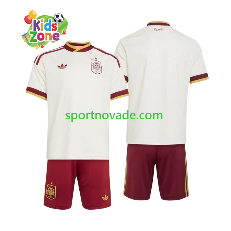 Spanien Auswärts Trikot Kinder Kurzarm World Cup 2026