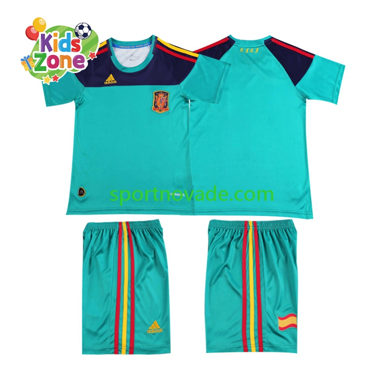 Spanien Torwart Retro Heim Trikot Kinder Kurzarm 2010