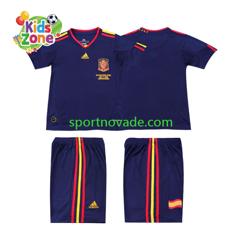 Spanien Retro Auswärts Trikot Kinder Kurzarm 2010
