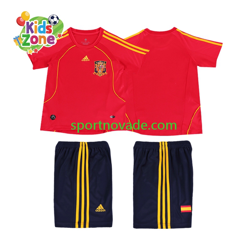 Spanien Retro Heim Trikot Kinder Kurzarm 2008