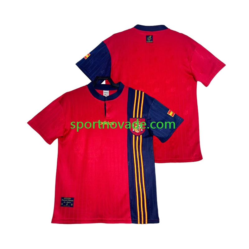 Spanien Retro Heim Trikot Herren Kurzarm 1996