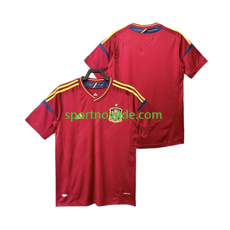 Spanien Retro Heim Trikot Herren Kurzarm 2012