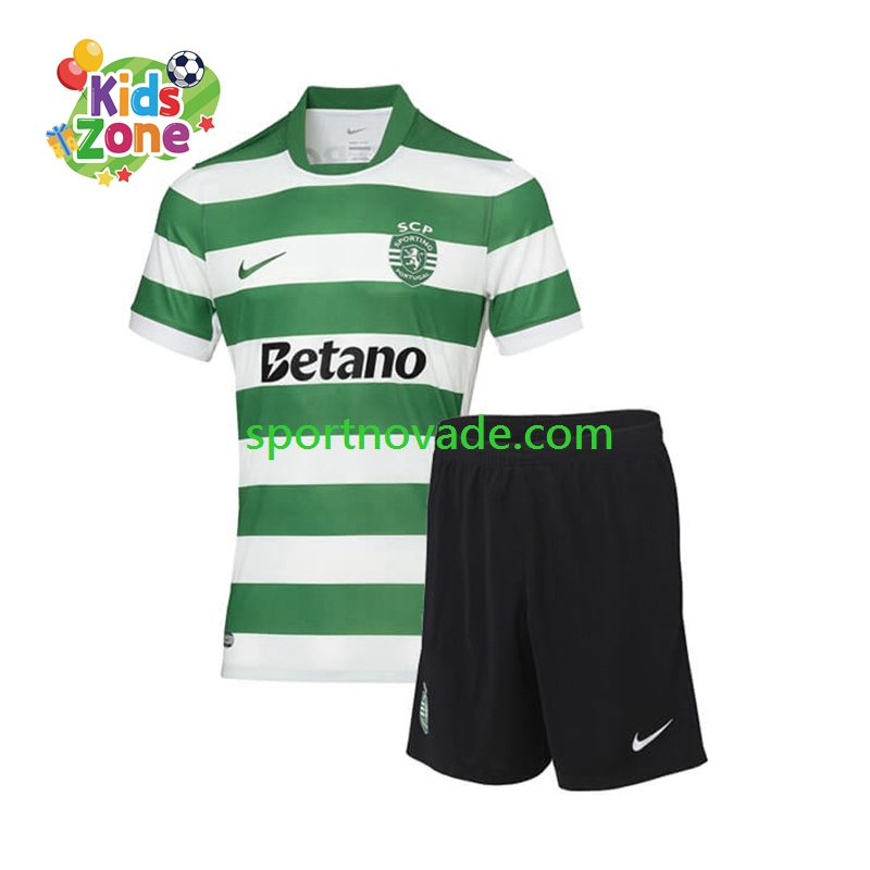 Sporting CP Heim Trikot Kinder Kurzarm 2025-2026