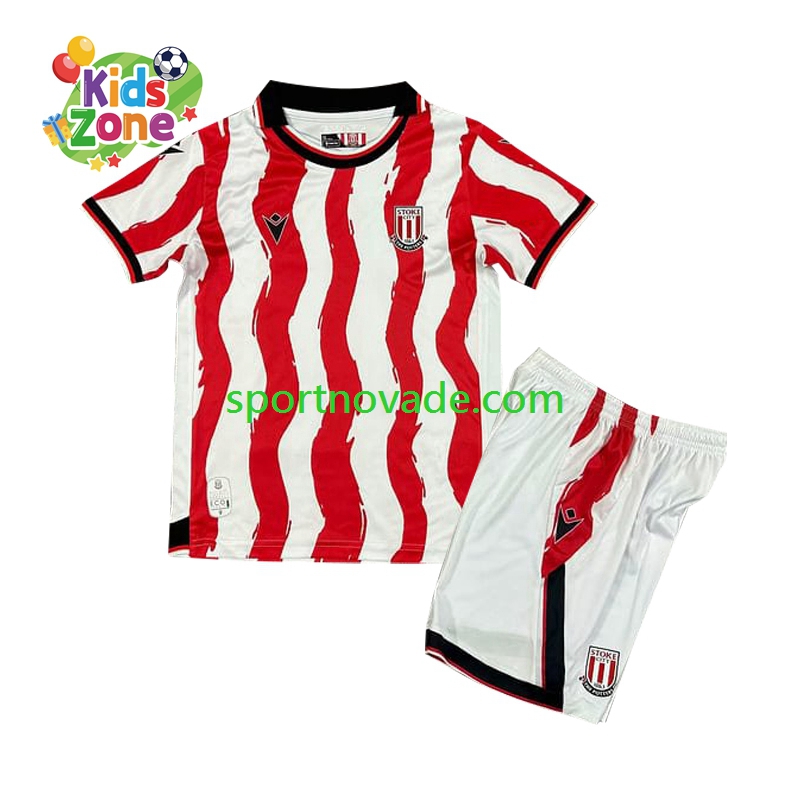 Stoke City Heim Trikot Kinder Kurzarm 2025-2026