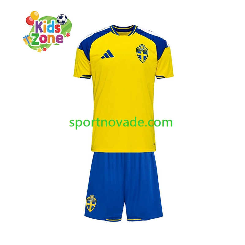 Schweden Heim Trikot Kinder Kurzarm 2026