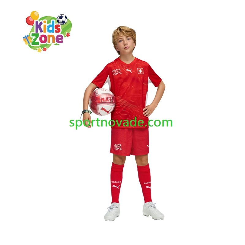 Schweiz Heim Trikot Kinder Kurzarm World Cup 2026