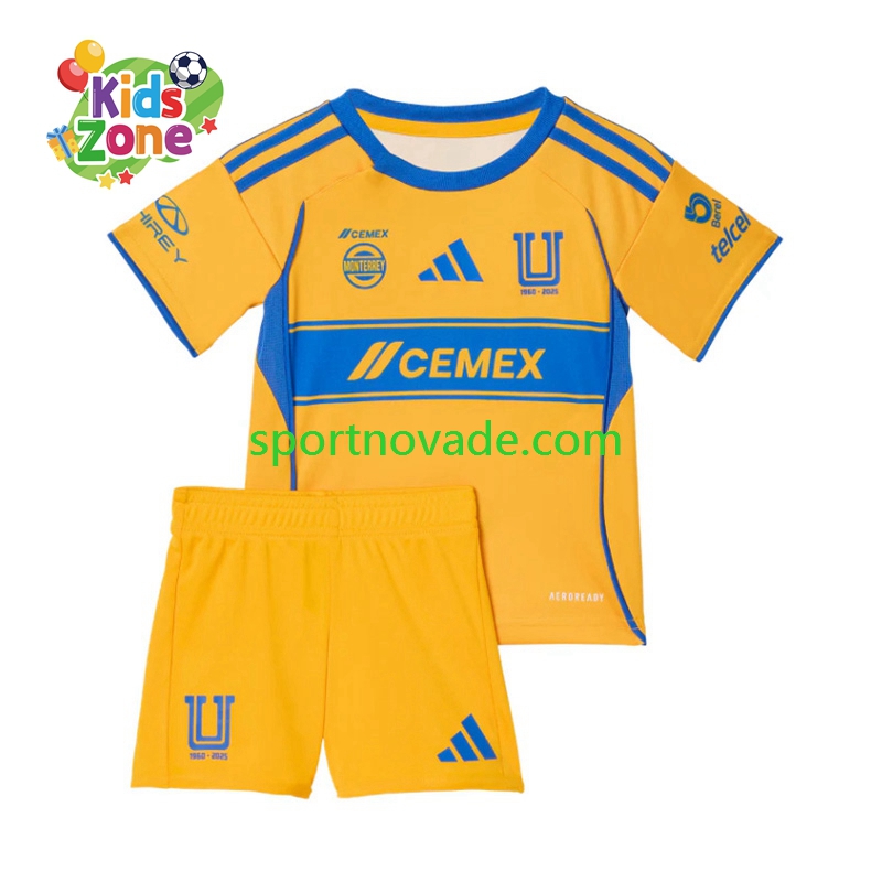 UANL Tigres Heim Trikot Kinder Kurzarm 2025-2026