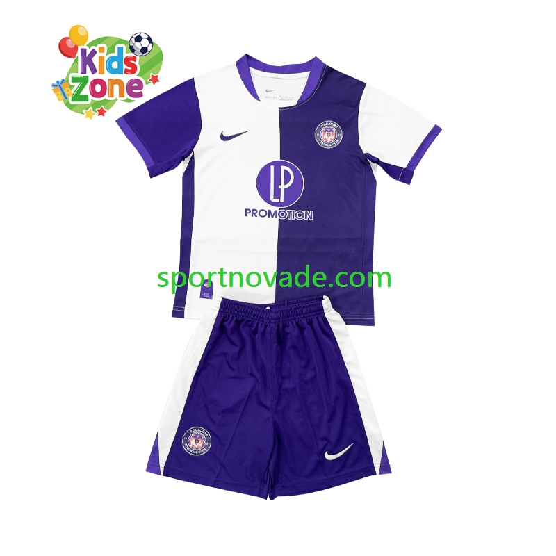 Toulouse Heim Trikot Kinder Kurzarm 2025-2026