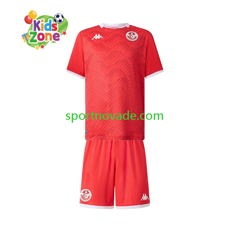 Tunesien Heim Trikot Kinder Kurzarm 2025