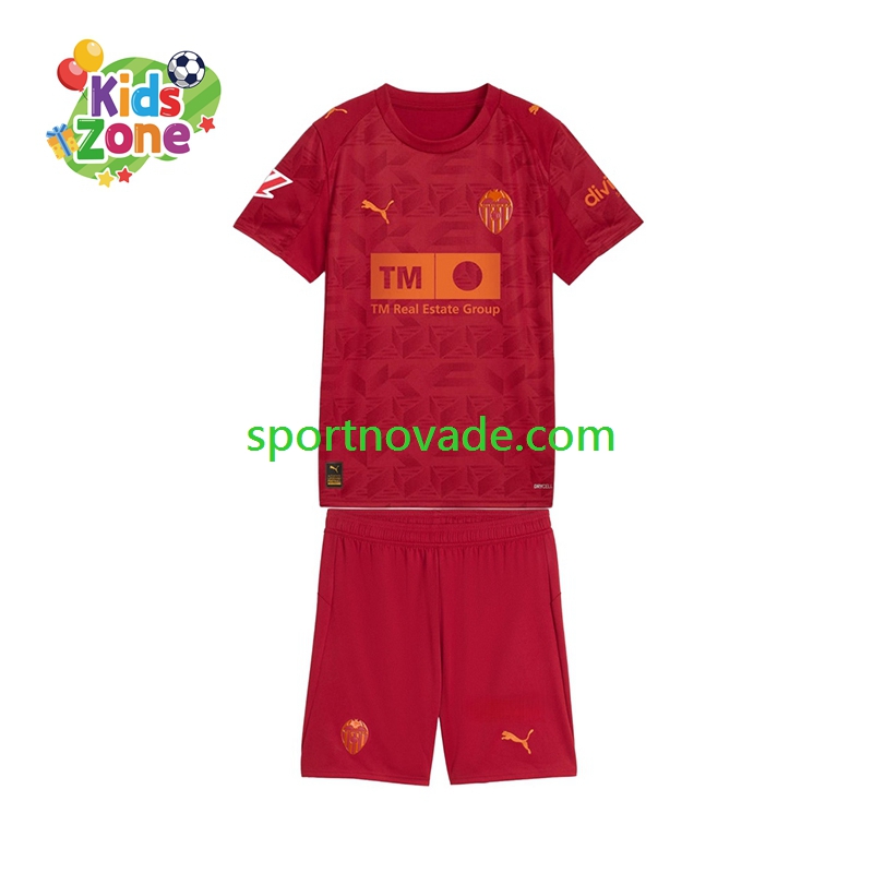 Valencia CF Auswärts Trikot Kinder Kurzarm 2025-2026
