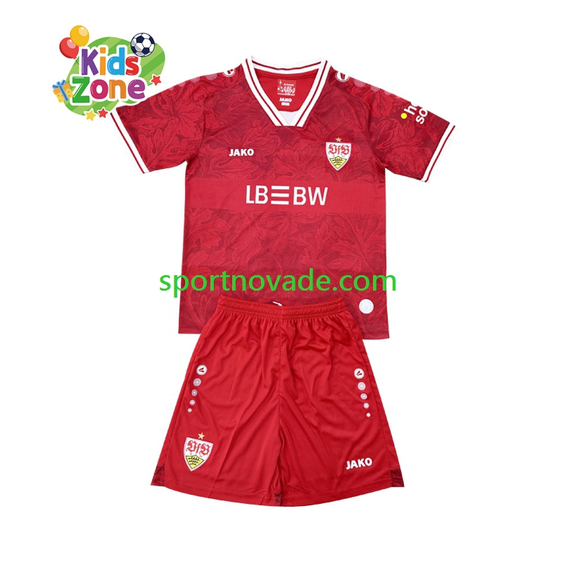 VfB Stuttgart Auswärts Trikot Kinder Kurzarm 2025-2026