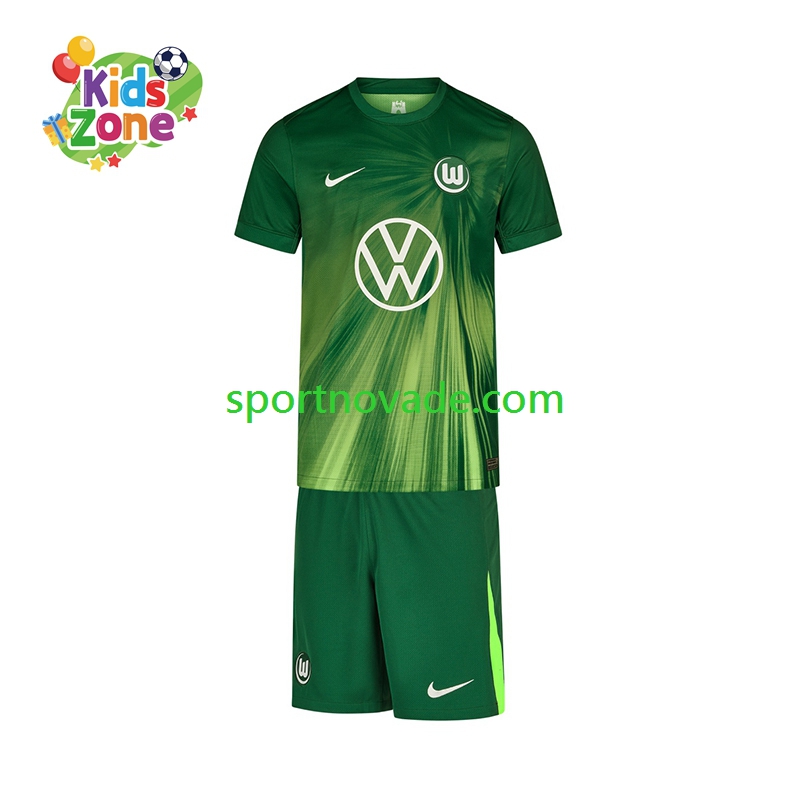 VfL Wolfsburg Heim Trikot Kinder Kurzarm 2025-2026